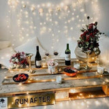 40 cool white USB LED string lights on silver wire