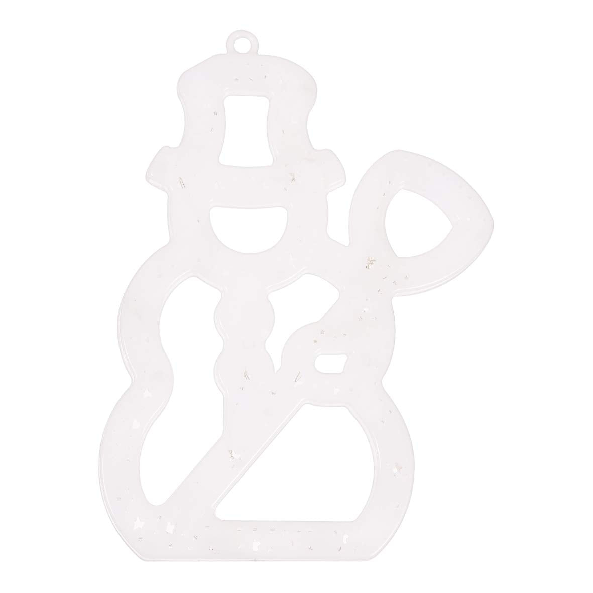 30cm 20 LED multi-coloured snowman Christmas window light with timer