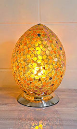 Febland Brown/Orange Tile Mosaic Medium Egg Lamp