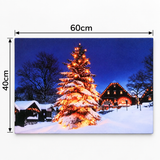 Christmas LED canvas dimensions 60cm wide by 40cm high