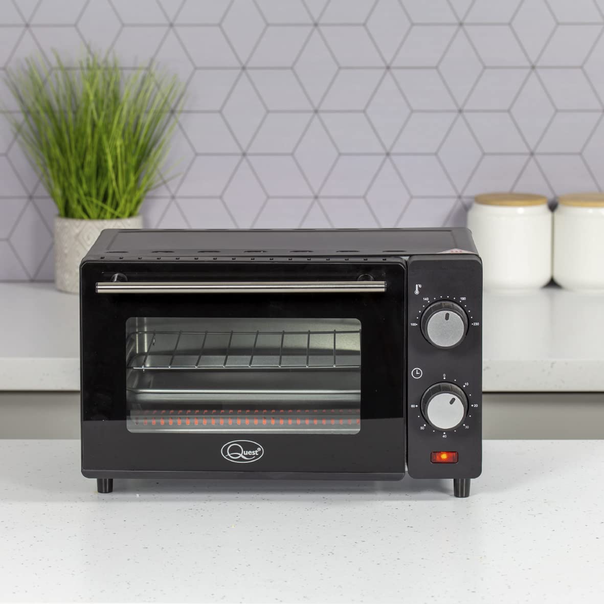 Quest black compact 9L mini oven