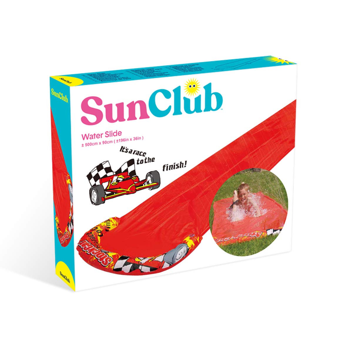 5m inflatable garden water slide with sprinkler