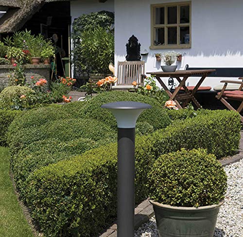 Luxform Perth anthracite 12V tall garden post light