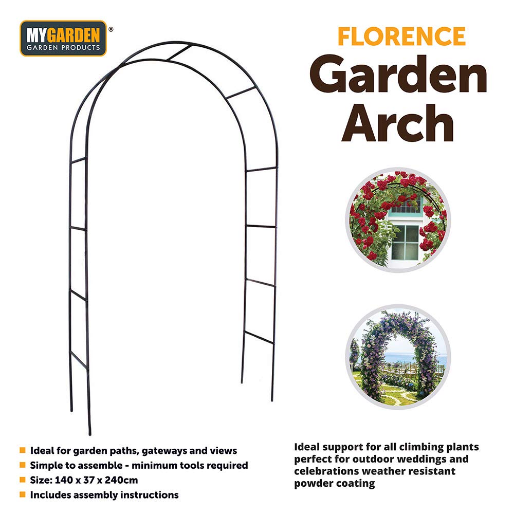 MyGarden Florence steel garden arch – 240cm