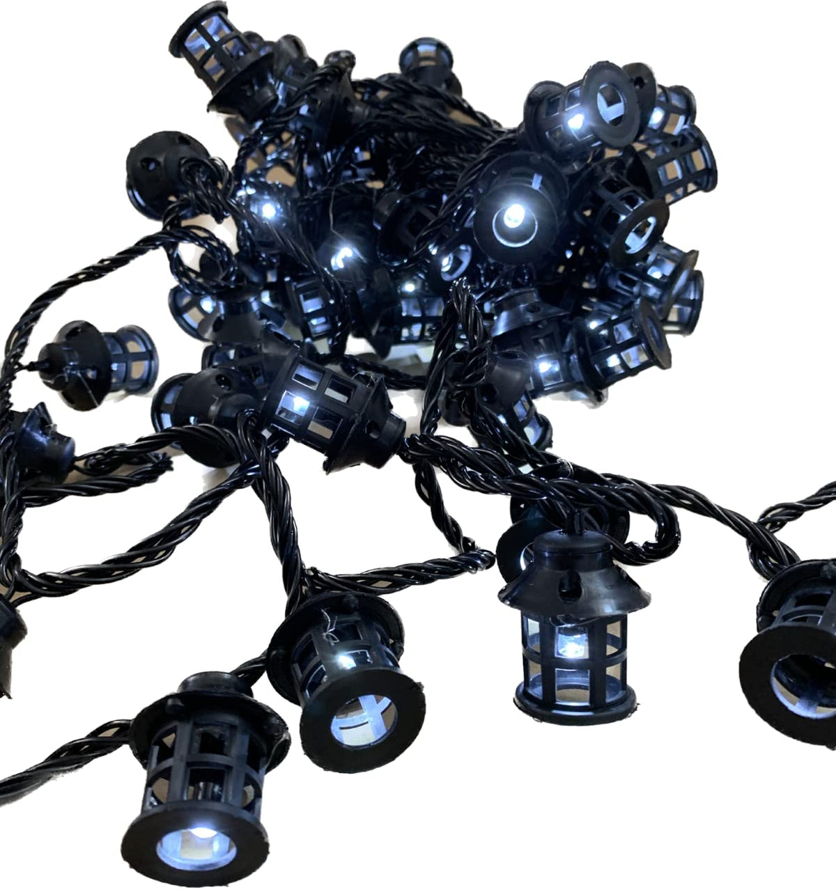 60 white LED lantern Christmas lights with eight modes