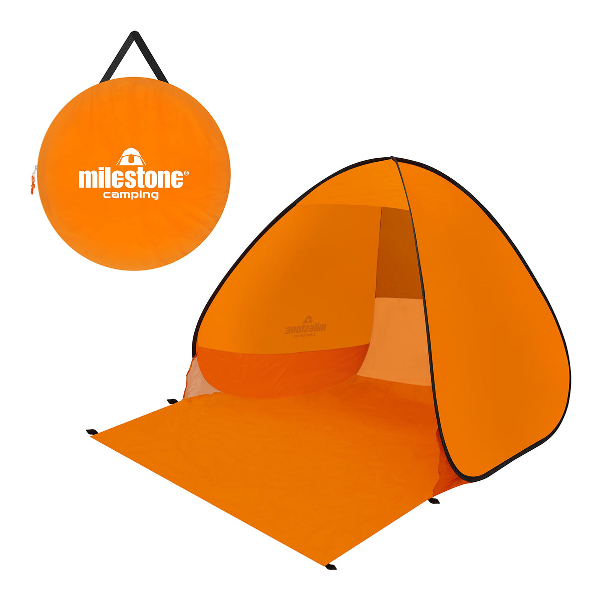 Orange UV50+ Milestone beach shelter