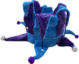 Blue and purple light-up jester hat with bells