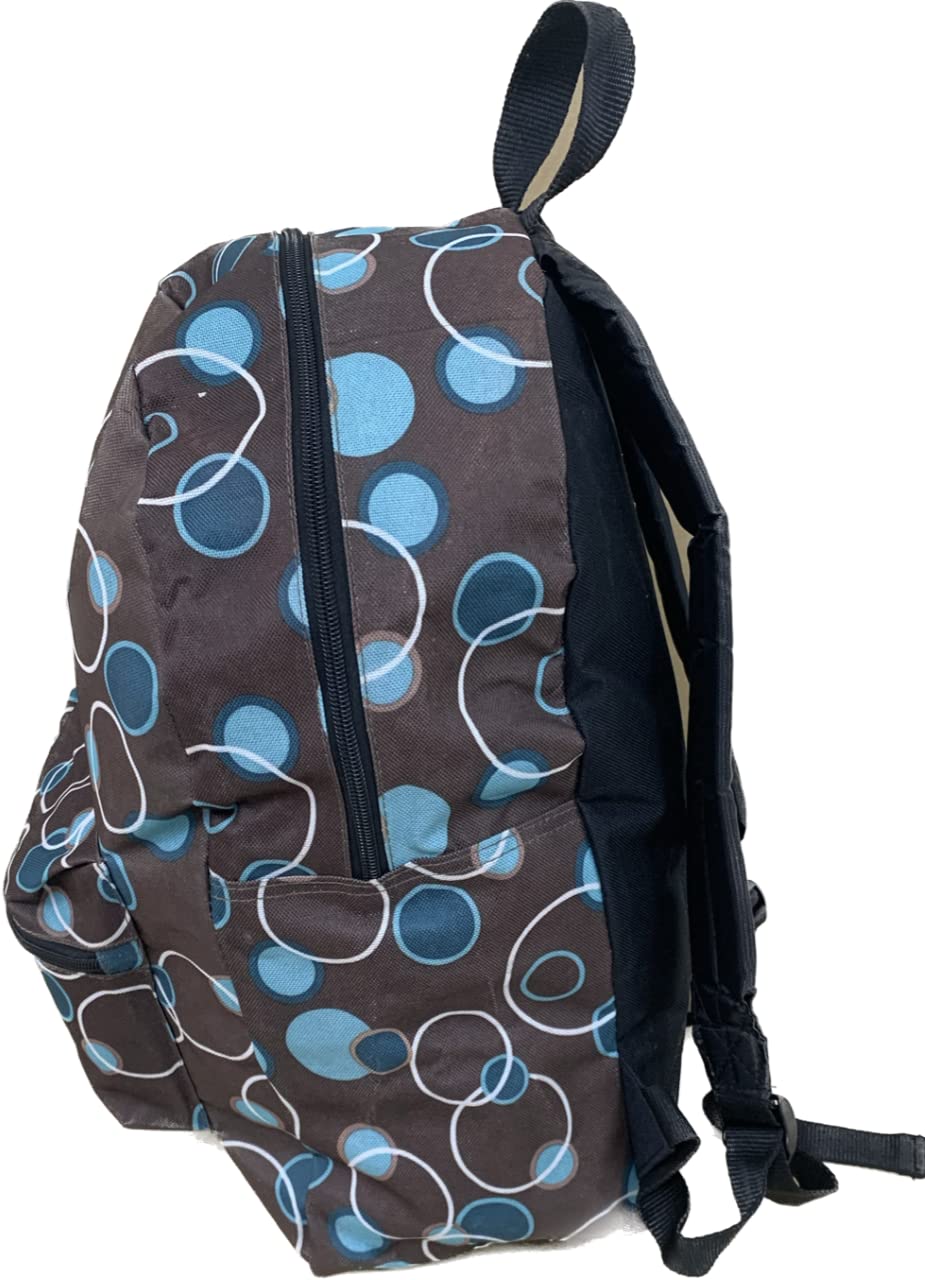 Multi-coloured circles backpack with padded adjustable straps