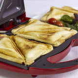 Quest red 750W 2-slice sandwich toastie maker