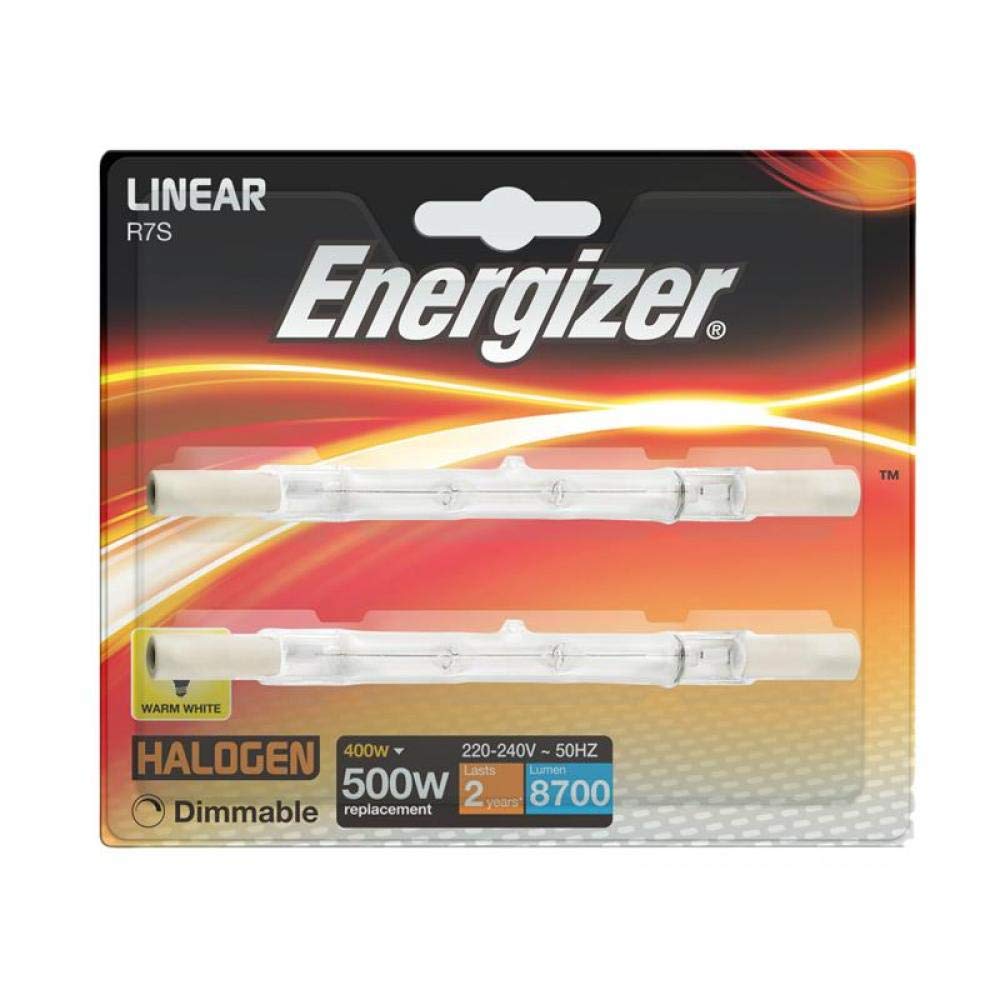 Energizer 118mm R7s 400W halogen bulbs – pack of two
