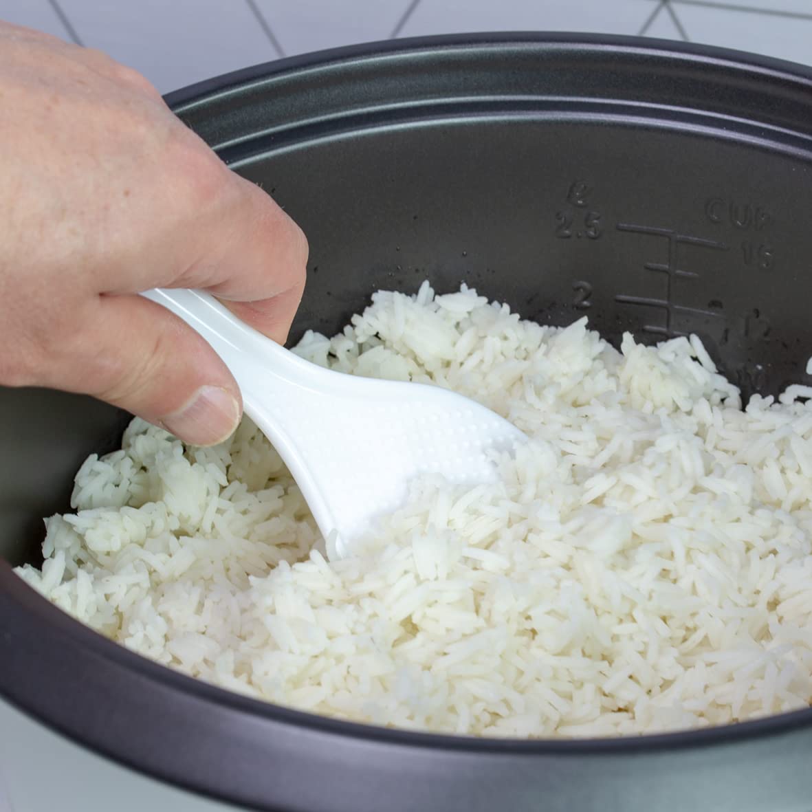 Quest rice cooker with removable non-stick bowl