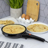 Quest 2-in-1 popcorn and crepe maker with 8 inch plate