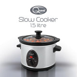 Quest 1.5L stainless steel slow cooker, 120W