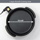 Quest 30cm electric cooker pan with glass lid