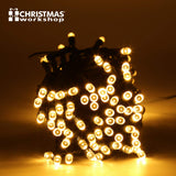Mains-powered warm white LED chaser Christmas lights