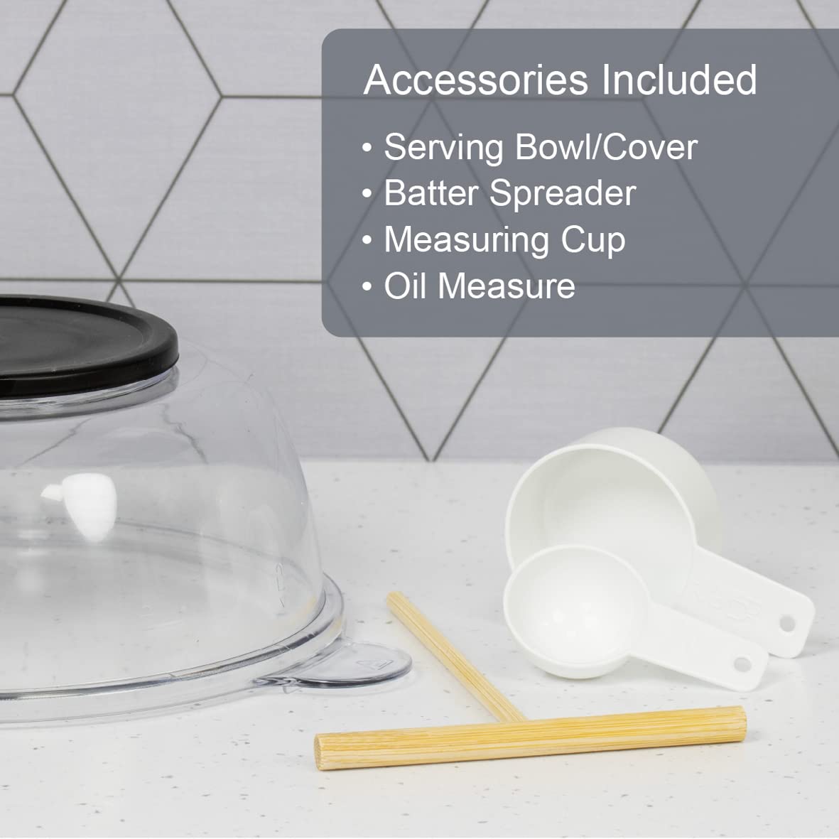 Quest 2-in-1 popcorn and crepe maker with 8 inch plate