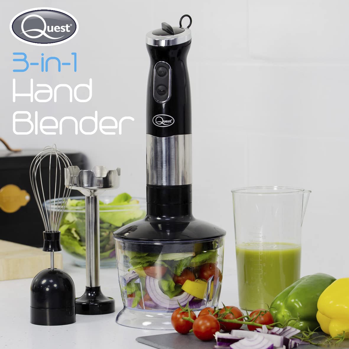 Quest 700W 3-in-1 hand blender chopper and whisk