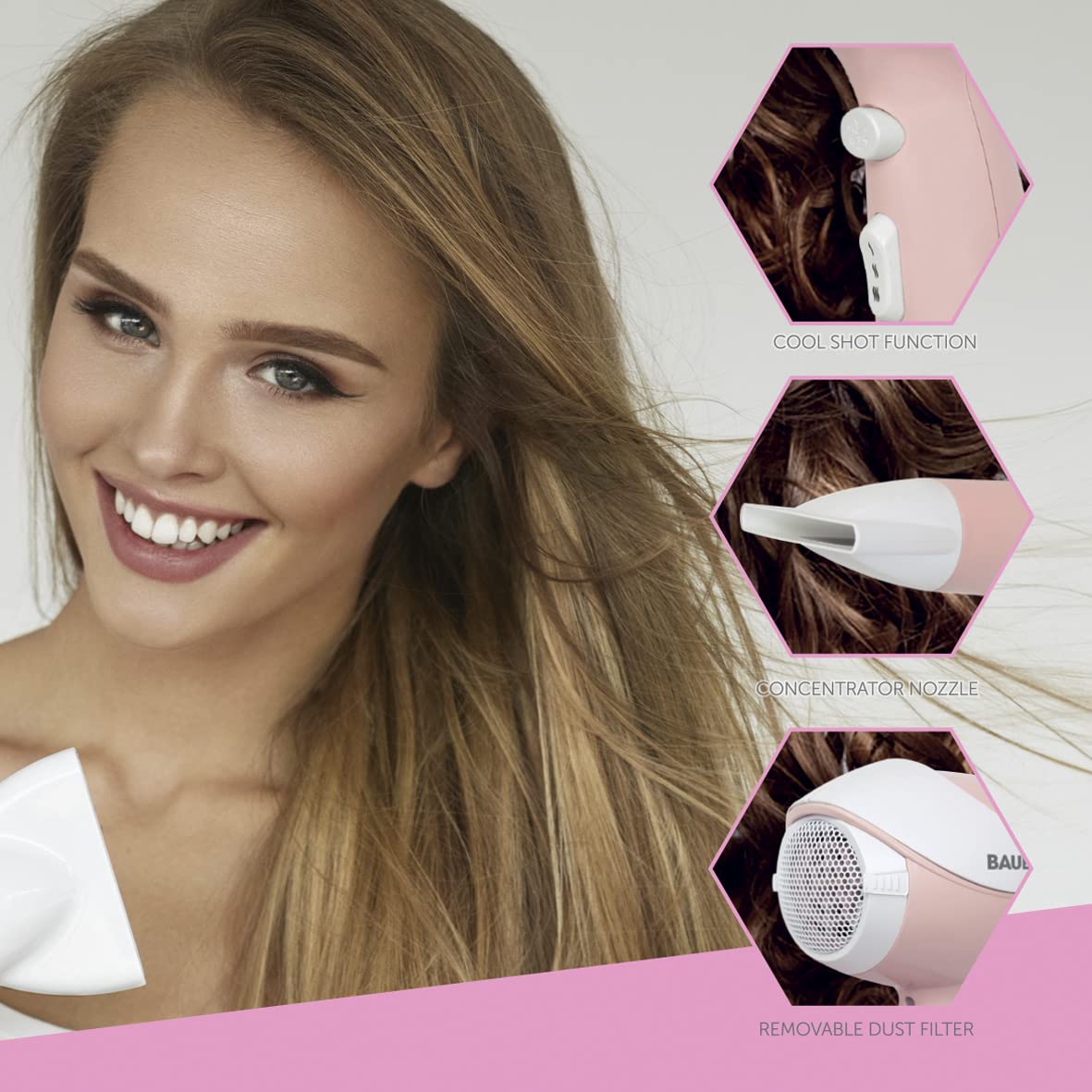 Bauer gold 2000W ionic hair dryer