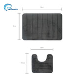 Your Bathroom grey two-piece memory foam bath mat set