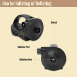 Milestone rechargeable air pump with AC DC charging and three nozzles