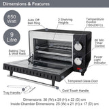 Quest black compact 9L mini oven