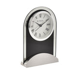 Widdop arched glass mantel clock with aluminium base