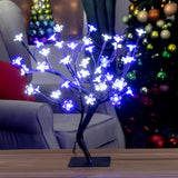 45cm blue and white LED blossom Christmas tree with 48 lights