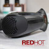 Red Hot black folding dual voltage travel hair dryer