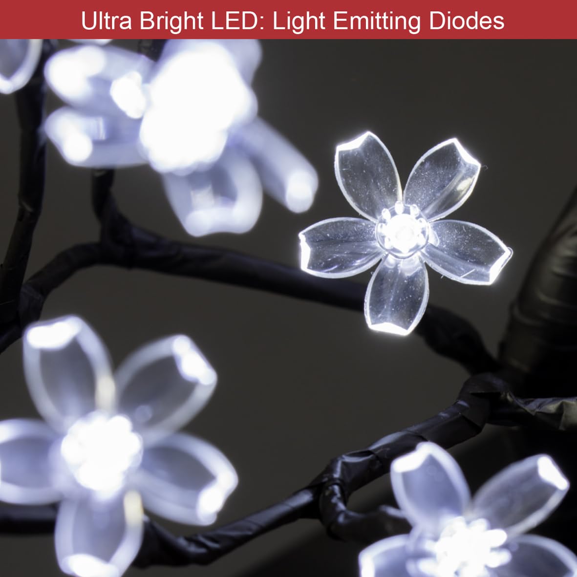 45cm bright white LED blossom Christmas tree with 48 lights