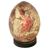 20cm black mosaic glass mini egg table lamp
