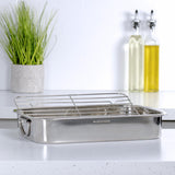 Non-Stick Roasting Tin with Removable Rack for Meat, Poultry & Vegetables - Blackmoor
