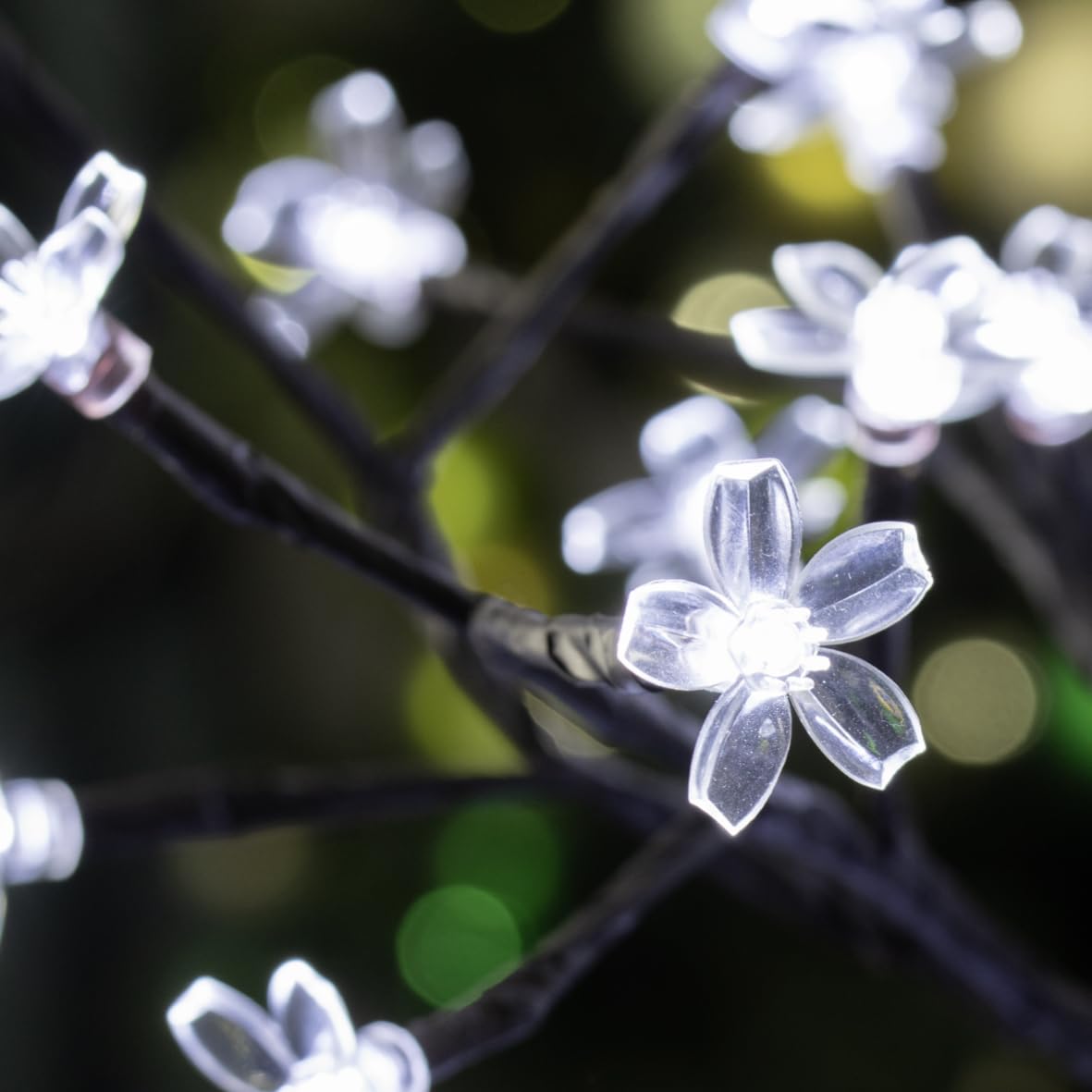 60cm mains-powered white LED blossom tree