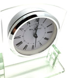 Widdop square glass mantel clock with Roman numeral dial