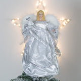 30cm silver angel Christmas tree topper