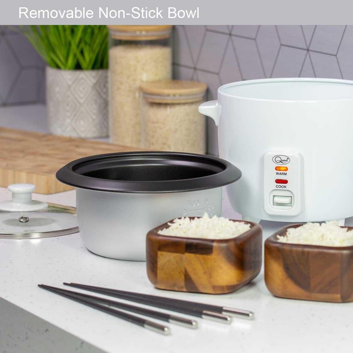 0.8L Quest rice cooker with removable cooking bowl
