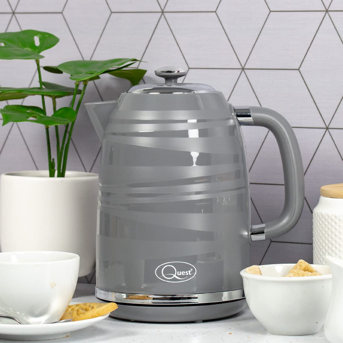 Quest Harmony grey 1.7L rapid boil kettle
