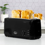 Quest black 4-slice 1400W toaster