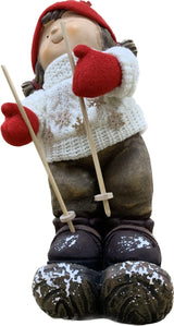 Ceramic Ornament - Girl On Skis