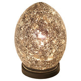 20cm black mosaic glass mini egg table lamp
