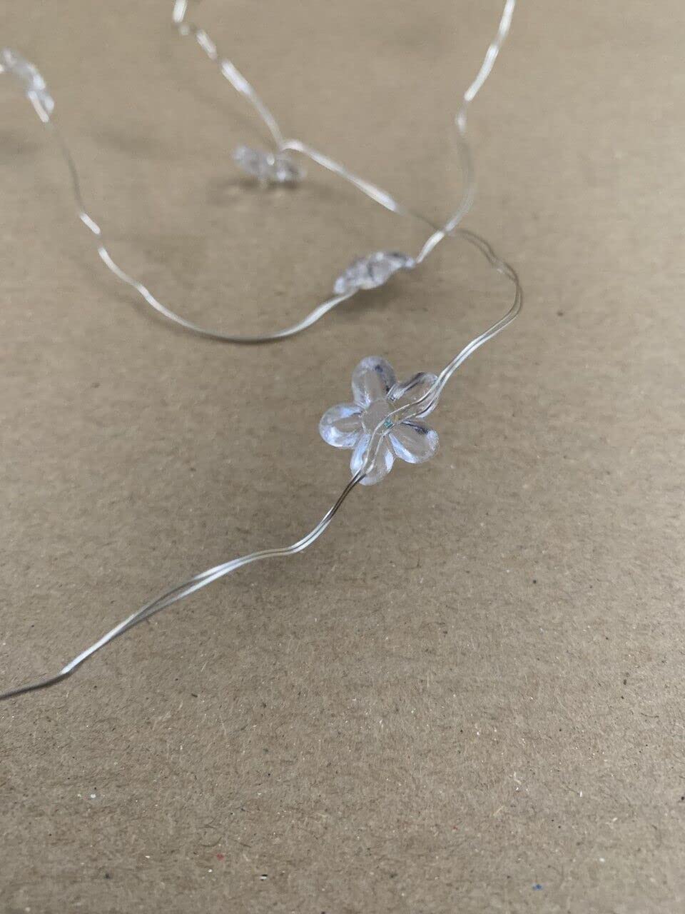 Two metre warm white flower fairy light string