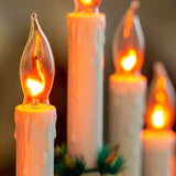 Wooden Christmas candle bridge with 7 flickering lights
