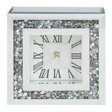 Hestia crystal border mirrored mantel clock – 15cm