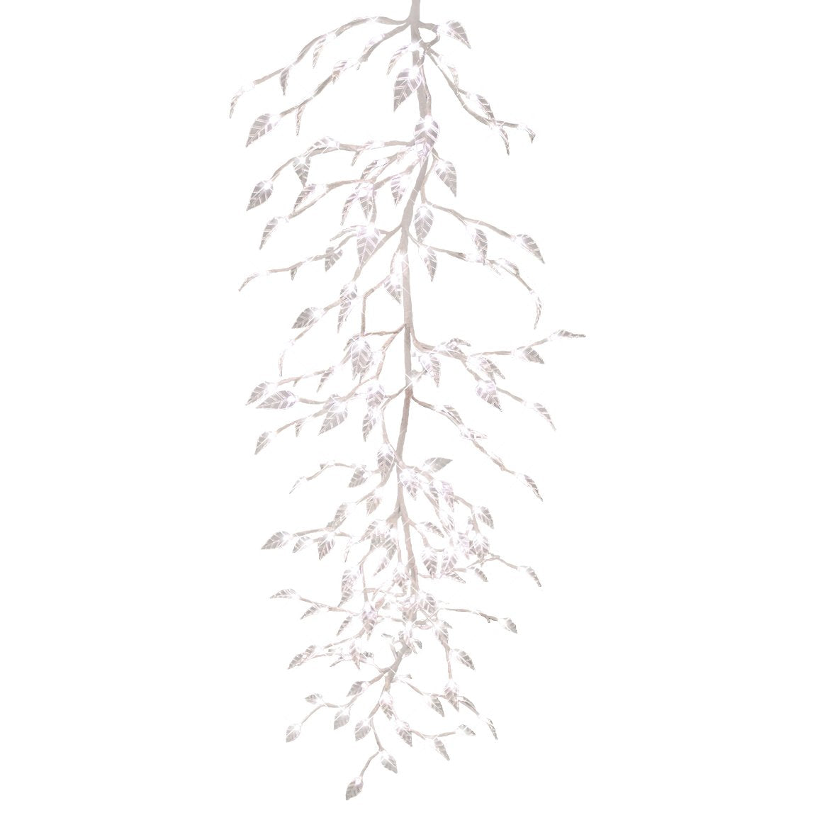 160 warm white LED leaf garland branch light