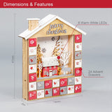 The Christmas Workshop wooden LED advent calendar with 24 drawers