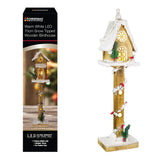 70cm wooden LED Christmas treehouse with warm white lights