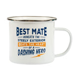 History & Heraldry pre-printed teacher enamel camping mug