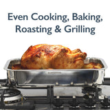 Non-Stick Roasting Tin with Removable Rack for Meat, Poultry & Vegetables - Blackmoor