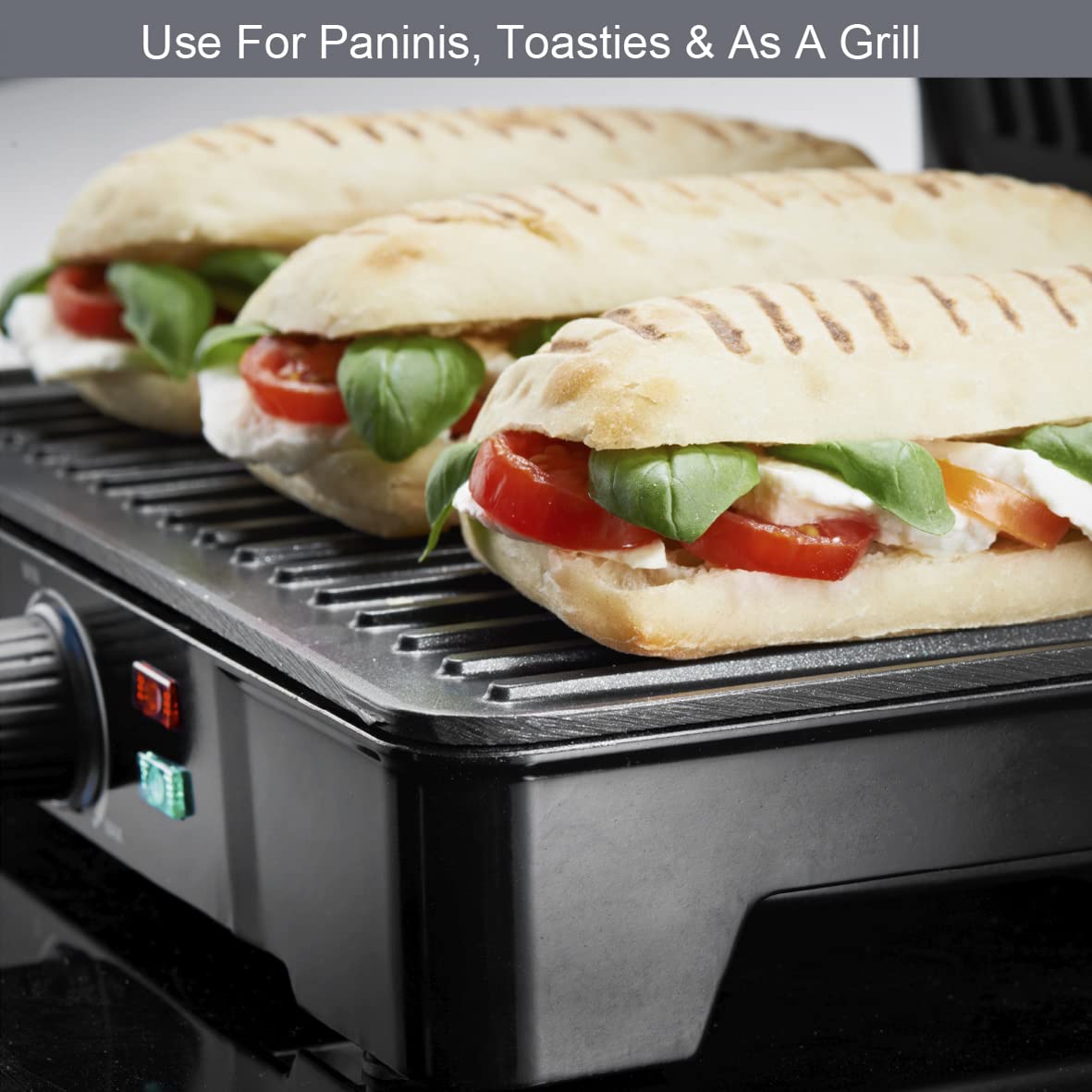Quest 2000W 180 degree health grill and panini press
