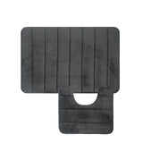 Your Bathroom grey two-piece memory foam bath mat set
