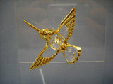 Hartes 24K Gold Plated Humming Bird Suncatcher with Swarovski Crystals